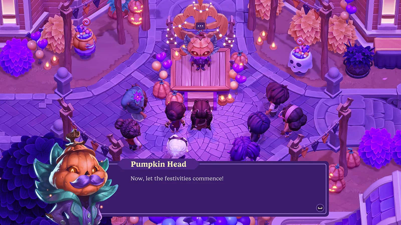 Official Moonlight Peaks romance conversation showing dialogue choices with a candidate