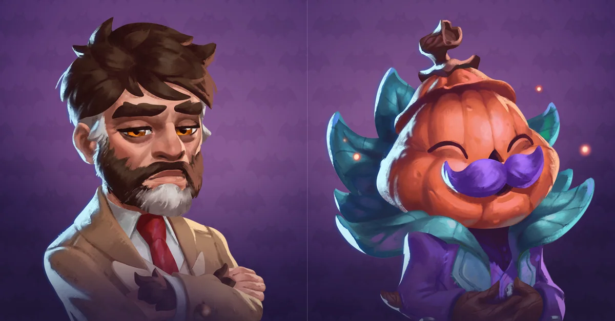 Official Moonlight Peaks portrait expressions for Brook and Pumpkinhead